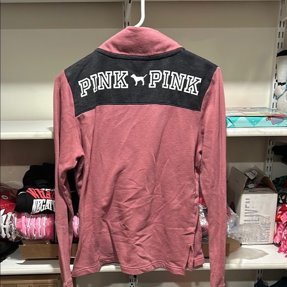 Pink Victoria's Secret Women's Pink and Black Pullover Top - Picture 3 of 3